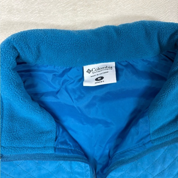 Columbia Vest Women’s Medium Blue Lightweight Fleece Quilted Sportswear Outdoors - Picture 2 of 7